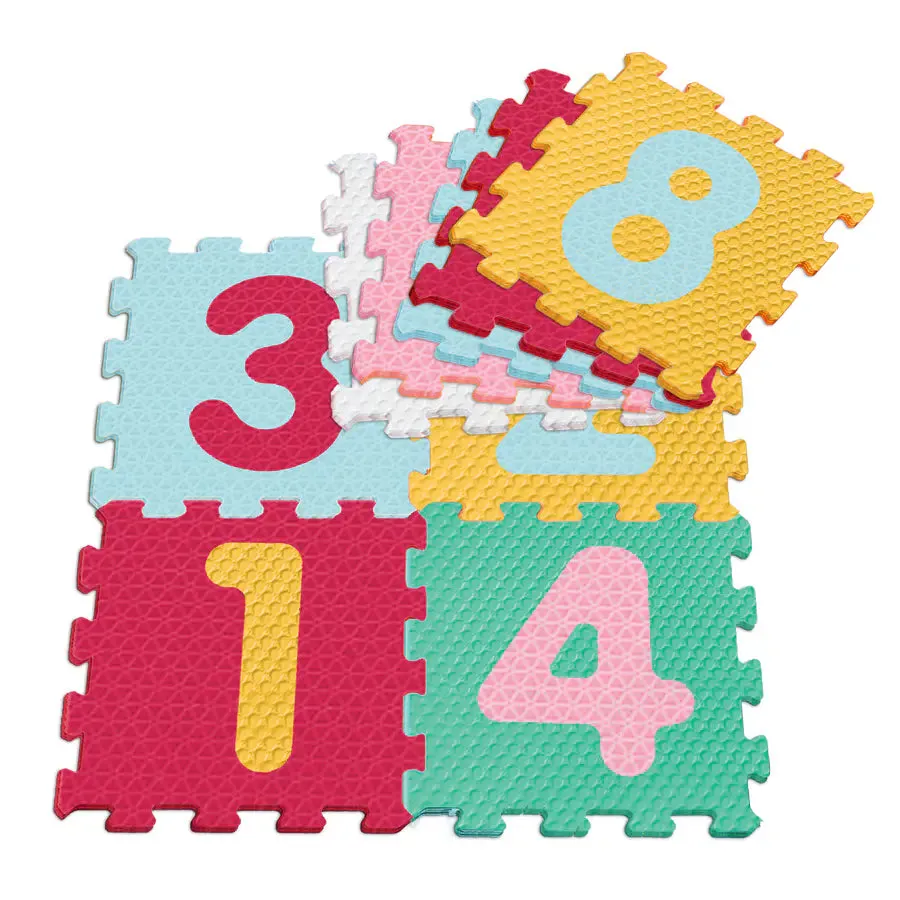 Sunta Mix Textured Numbers Puzzle Baby Mat 9 Pcs