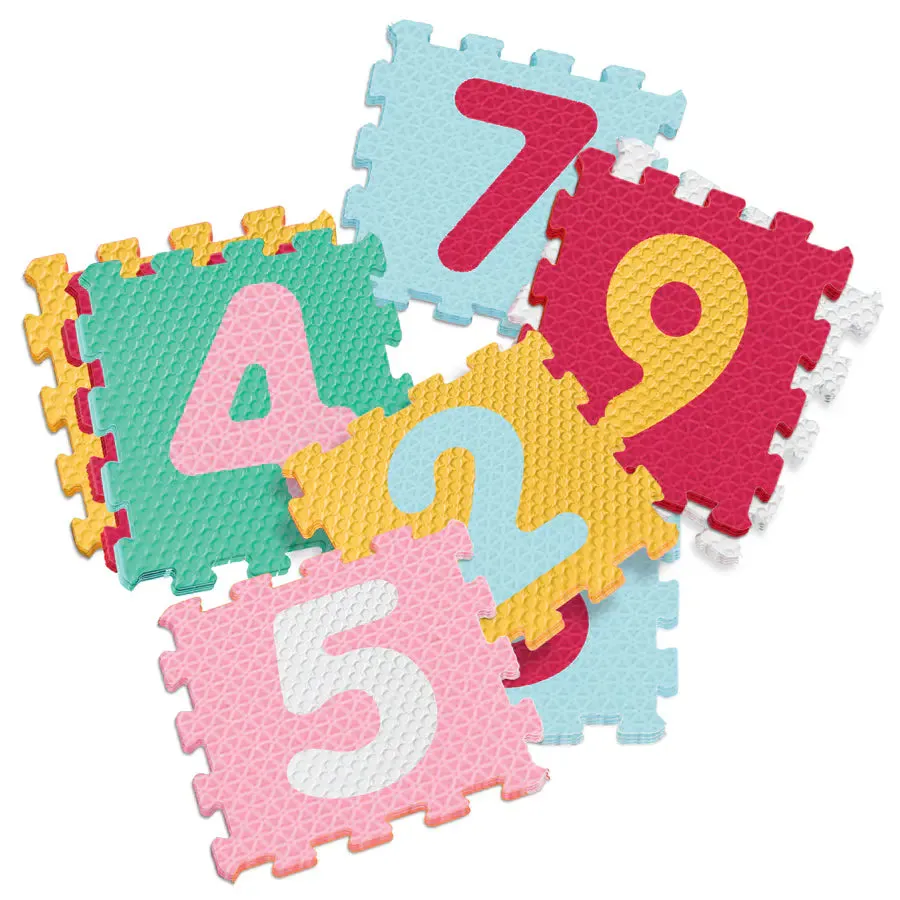 Sunta Mix Textured Numbers Puzzle Baby Mat 9 Pcs