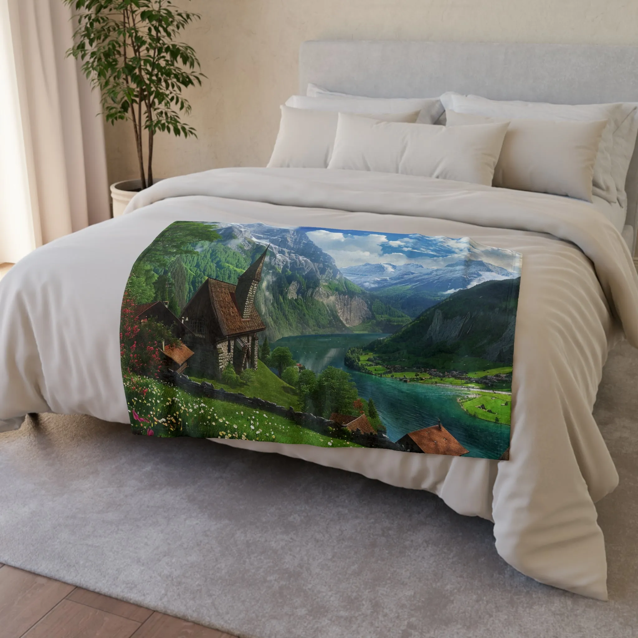 Swiss Beauty #2 Soft Polyester Blanket