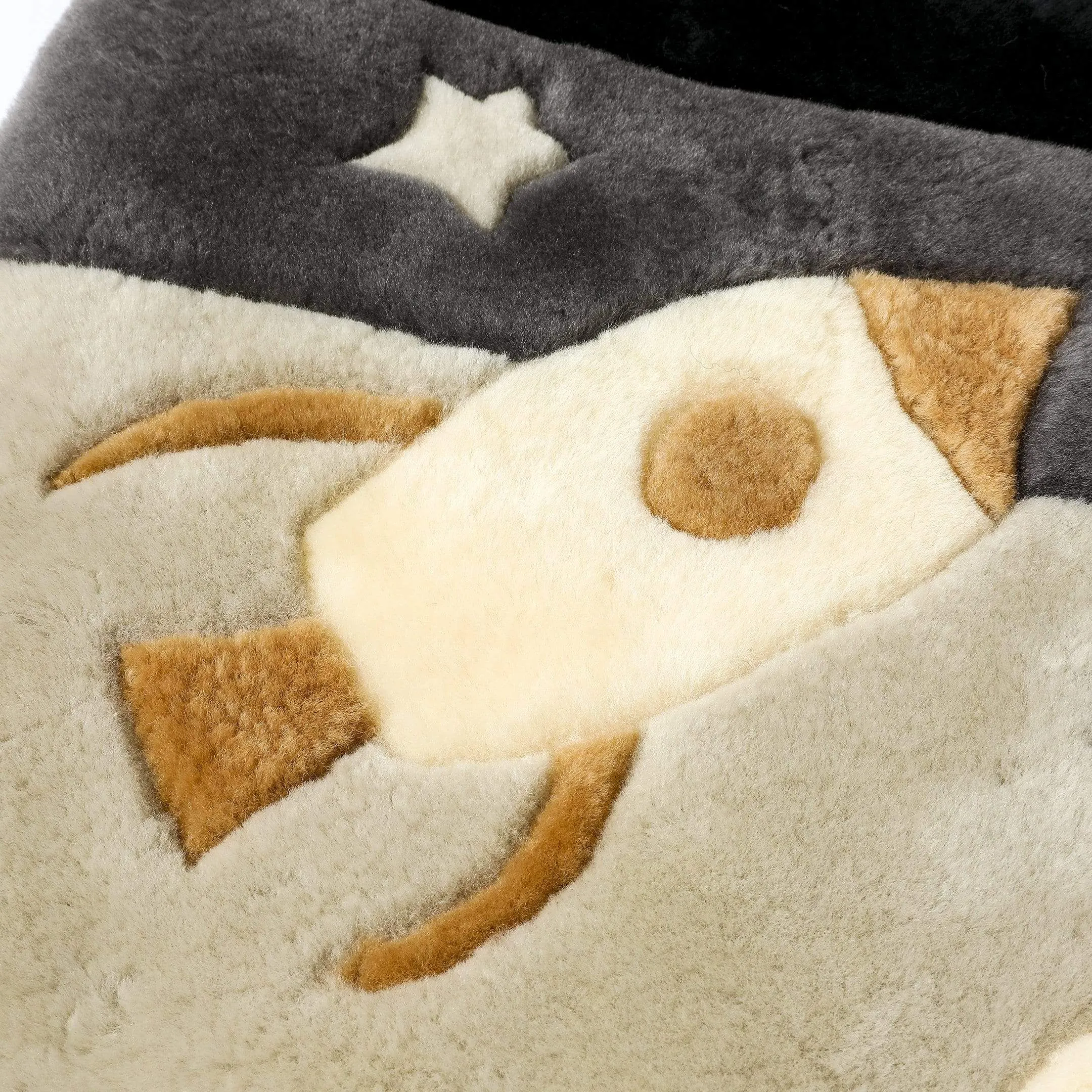 TARRAMARRA Kids Koala/Star Moon/Rocket/Chessboard/Kangaroo Graphic Pattern Wool Cushion
