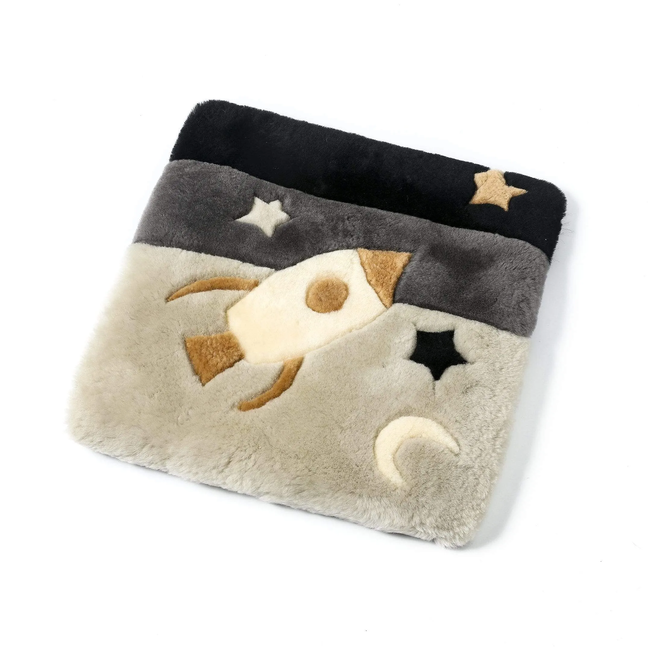 TARRAMARRA Kids Koala/Star Moon/Rocket/Chessboard/Kangaroo Graphic Pattern Wool Cushion
