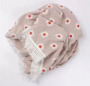 Tassel Swaddle - Daisy