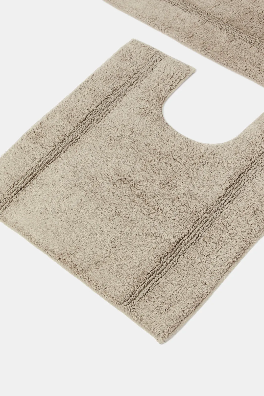 Taupe Plain Bathmat (2 Piece)