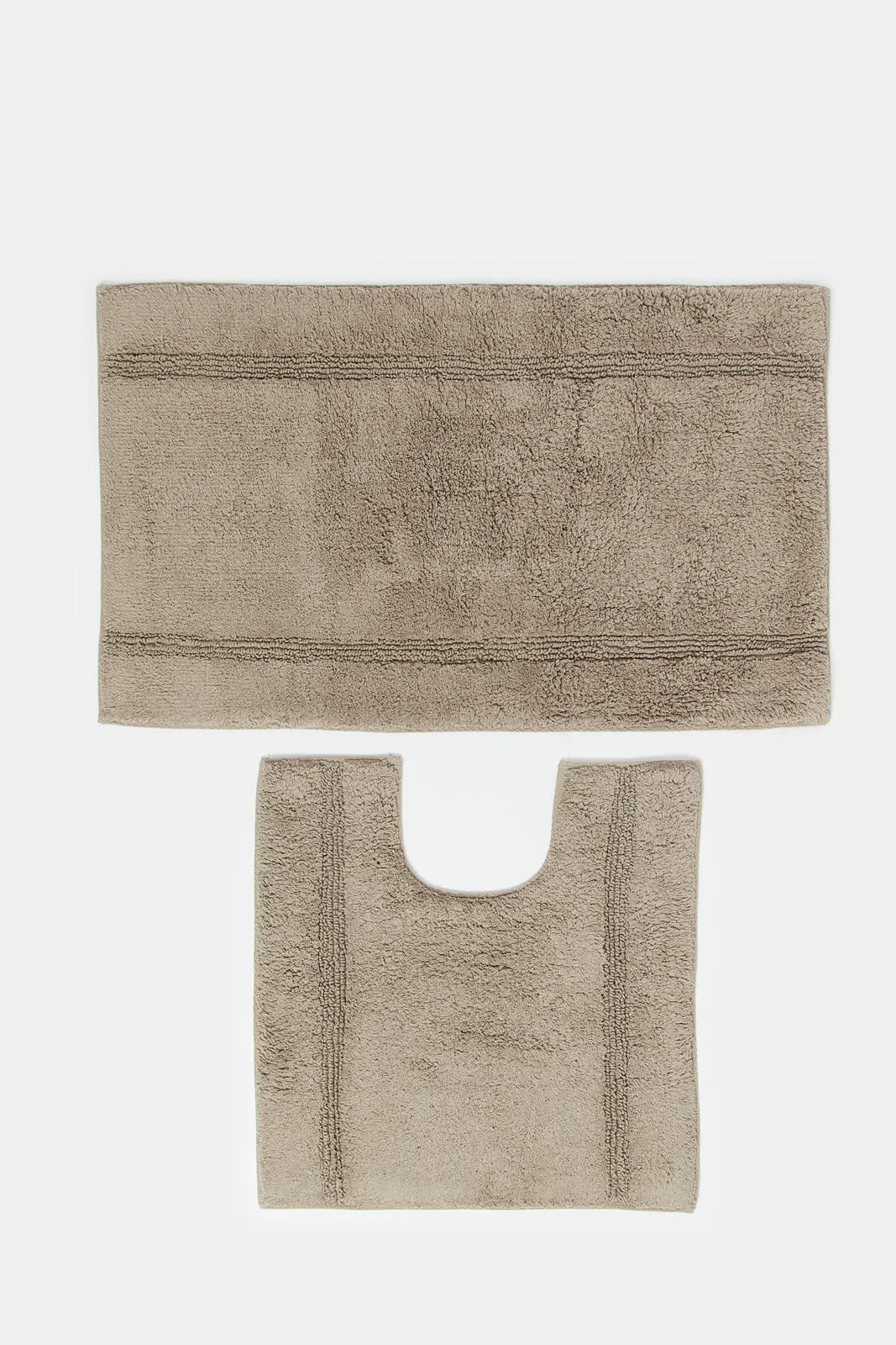 Taupe Plain Bathmat (2 Piece)