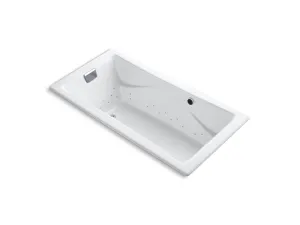 Tea-for-Two 71.75" Enameled Cast Iron Drop-In Bathtub in White