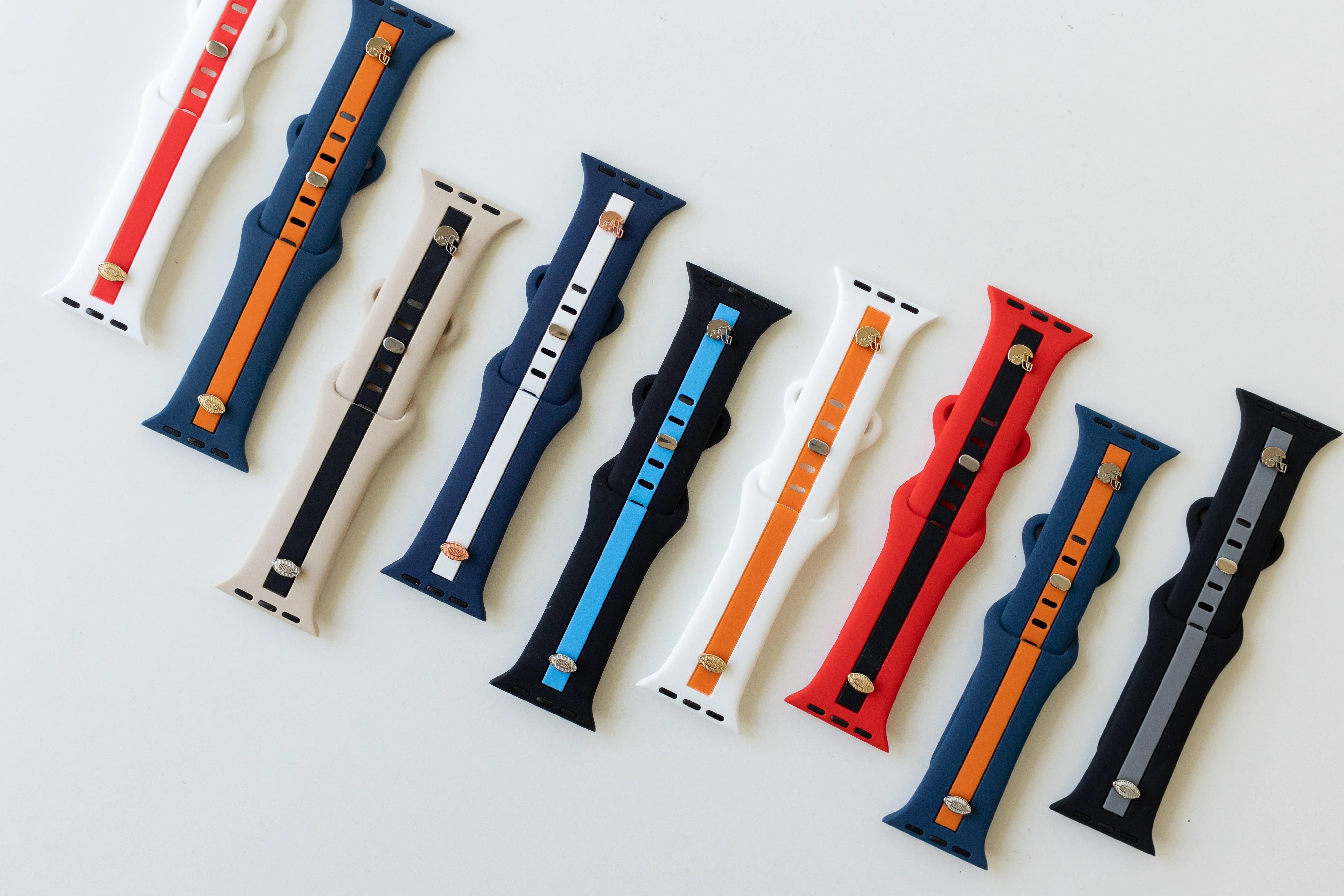 The L❤️ve Of F🏈🏈tball Navy Blue & Red Smart Watch Band