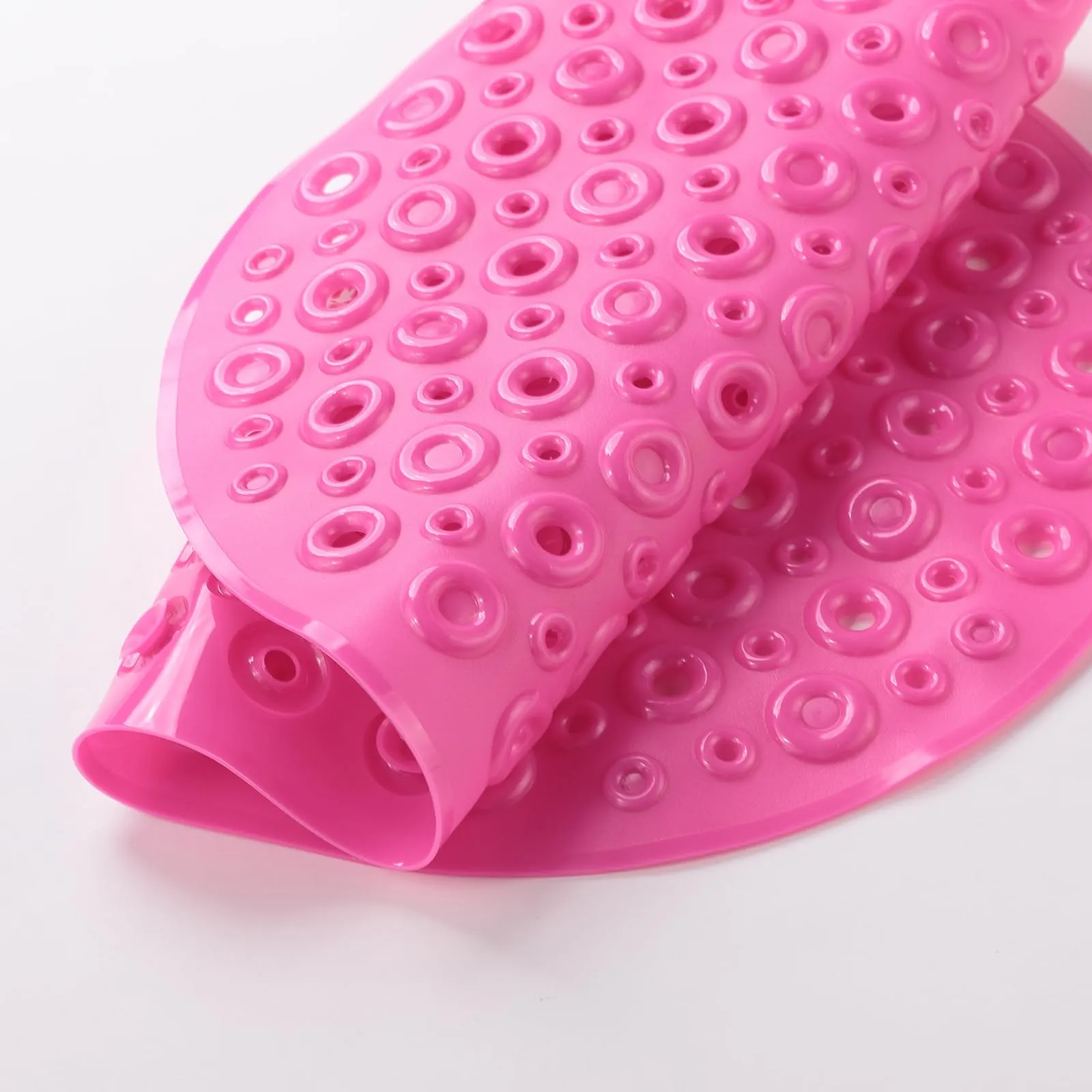 UMAI (36x65cm) Mats for Floor | Bathroom Door Mat | Shower Mats for Bathroom Anti Slip with Suction Cups Quick Drying PVC Bathroom Mat | Bathroom Mats Water Soak | Machine Washable-Deep Pink