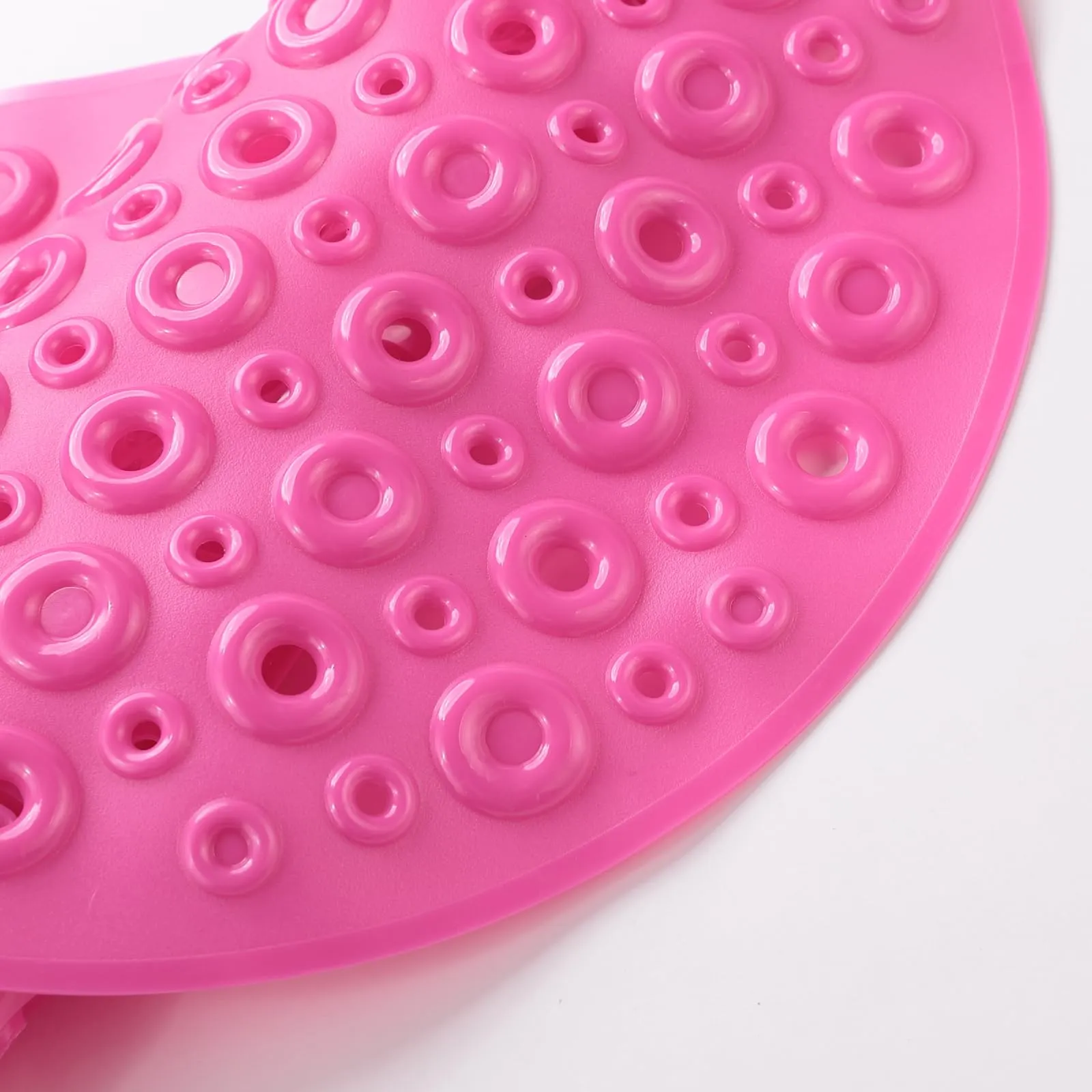 UMAI (36x65cm) Mats for Floor | Bathroom Door Mat | Shower Mats for Bathroom Anti Slip with Suction Cups Quick Drying PVC Bathroom Mat | Bathroom Mats Water Soak | Machine Washable-Deep Pink
