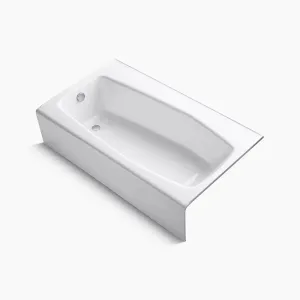 Villager 60" Enameled Cast Iron Alcove Bathtub in White