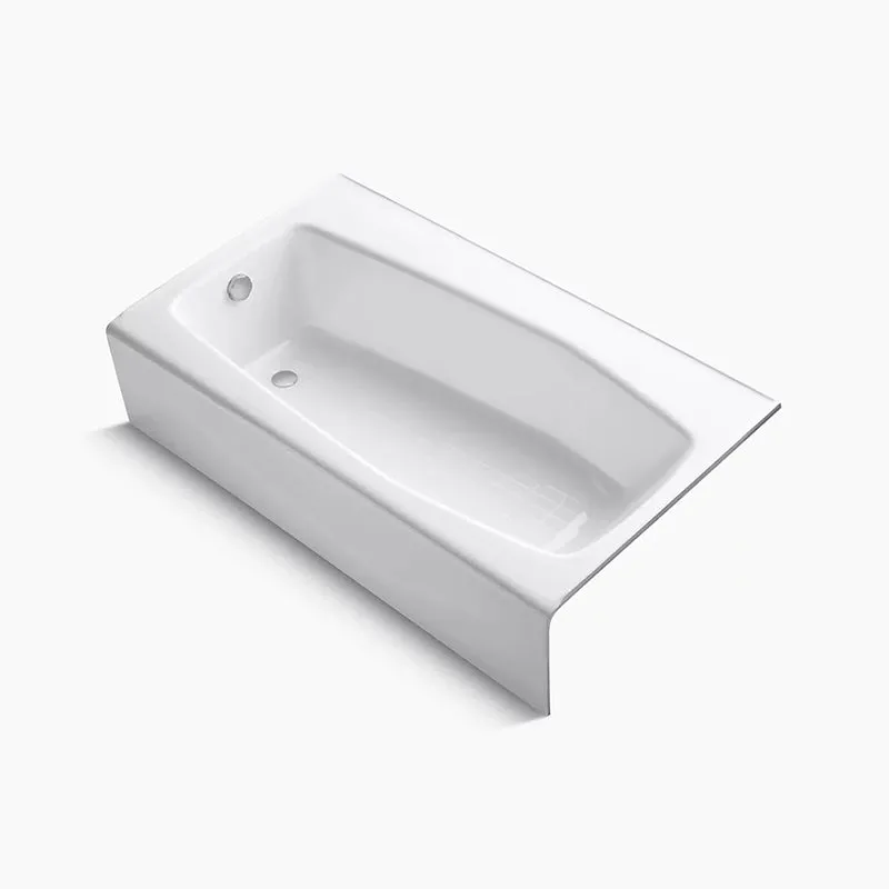 Villager 60" Enameled Cast Iron Alcove Bathtub in White
