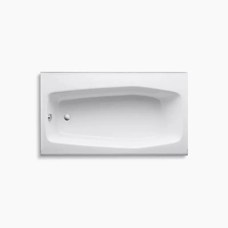 Villager 60" Enameled Cast Iron Alcove Bathtub in White